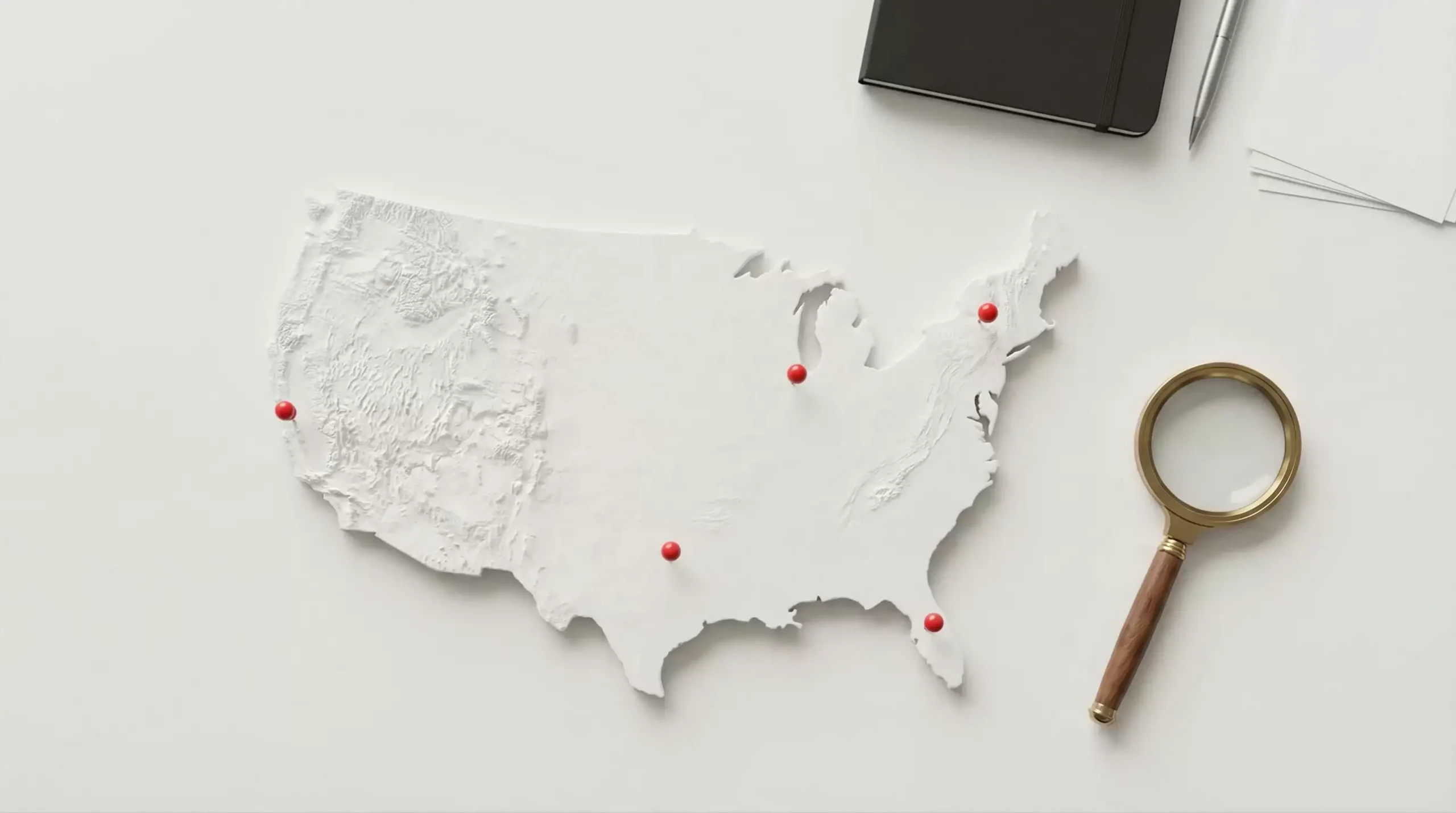 US map showing states with sweepstakes casino bans highlighted in red