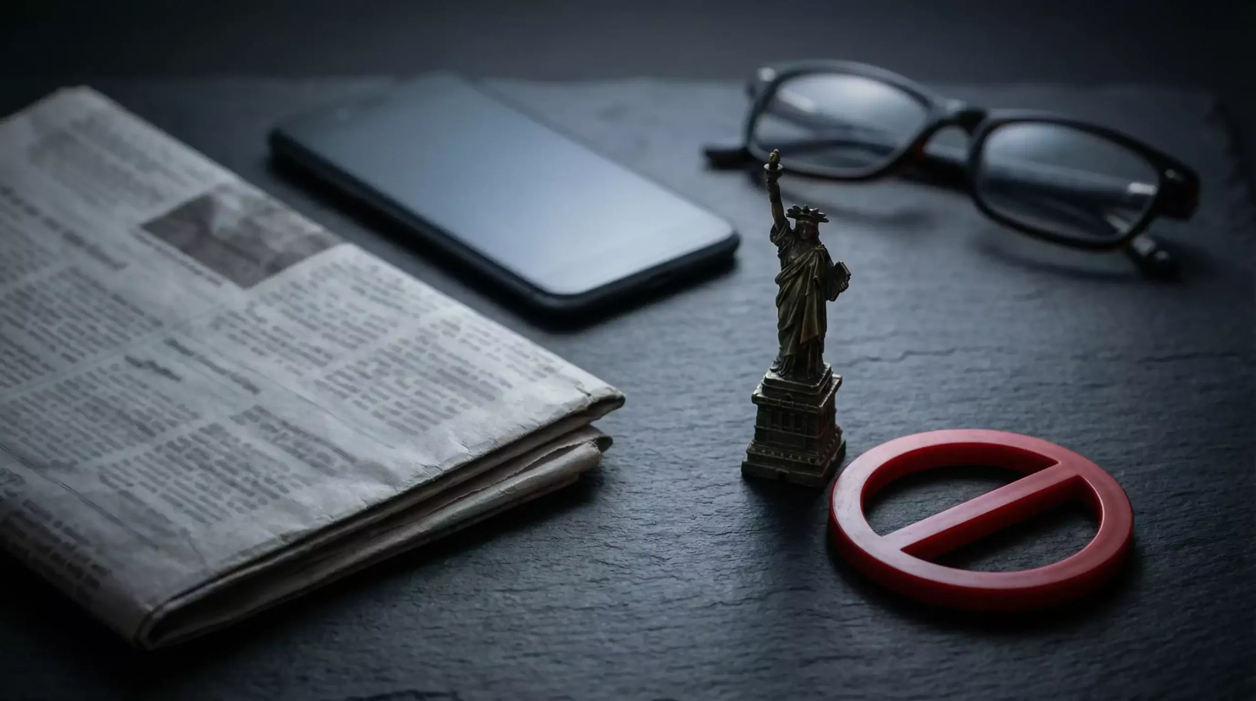 New York state outline with legal document and prohibition symbols